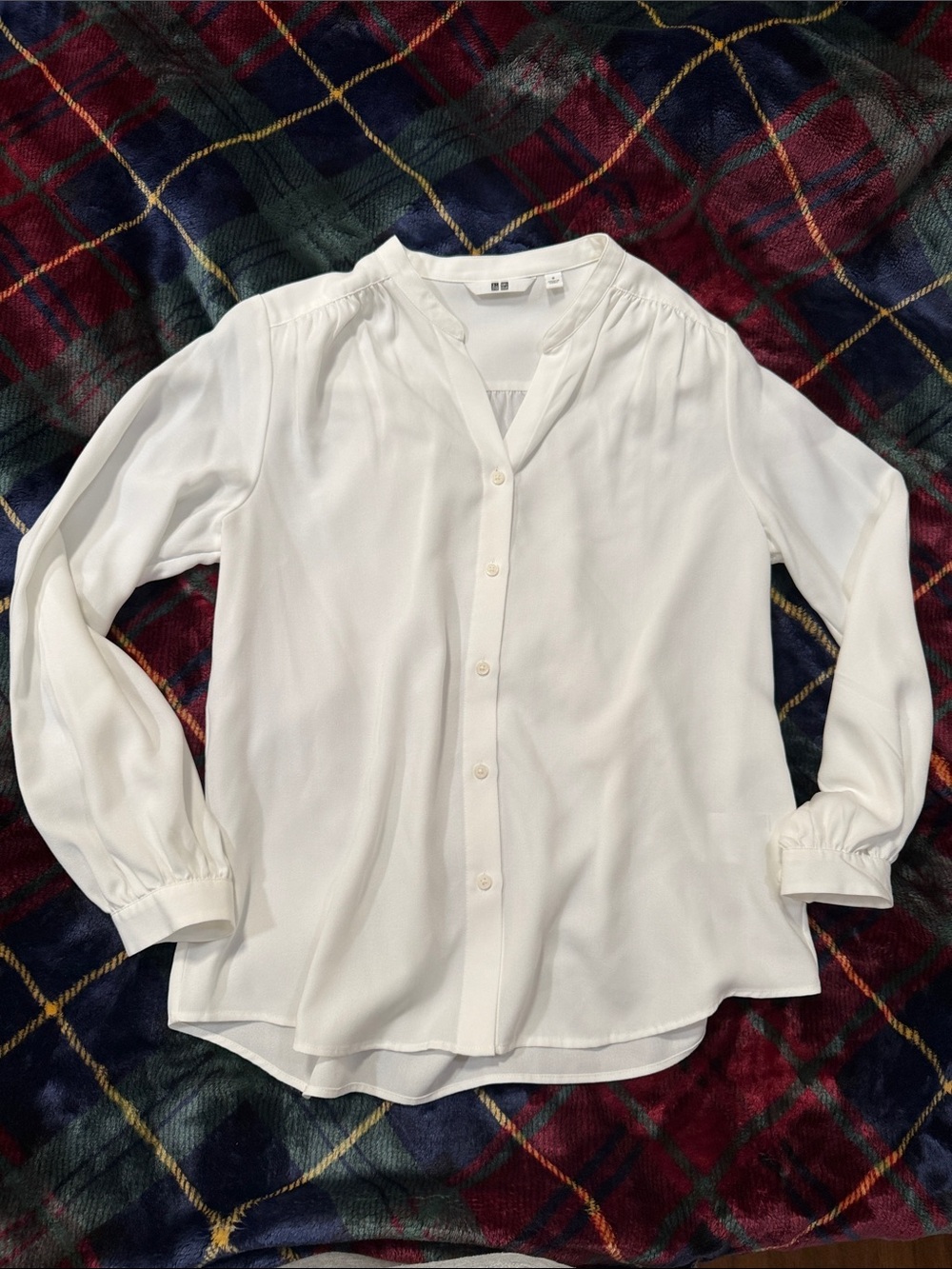 Uniqlo Korea Button-Front Blouse - White